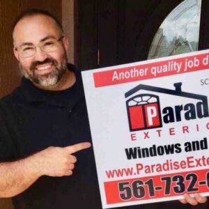 happy customer with replacement windows